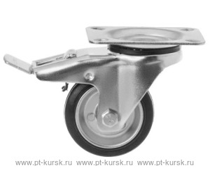 Усиленное поворотное стальное колесо с тормозом SRCb 55 EU