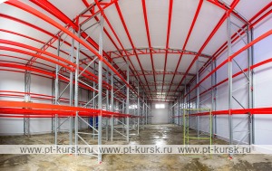 Самонесущий склад на паллетных стеллажах